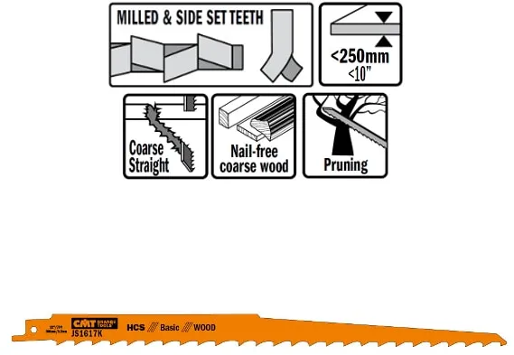 Tigersågblad 300mm HCS Basic