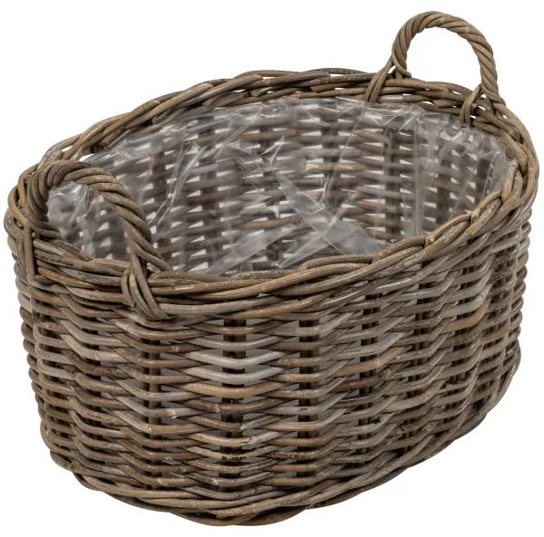 Oval korg med handtag 53x40x25cm
