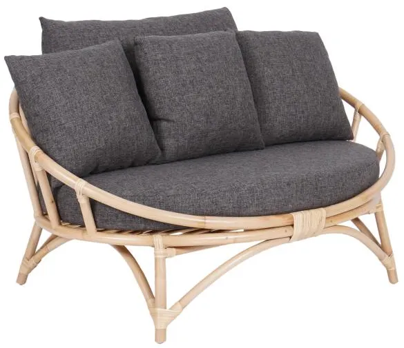 Muscat 2-sits loungesoffa mörkgrå 127x102x70cm