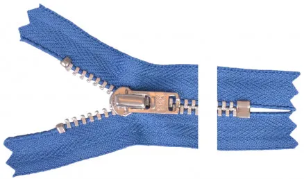 YKK Blixtlås Aluminium 22cm 4mm Blå