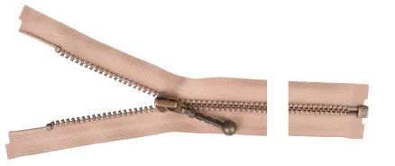 YKK Delbar Dragkedja Antik Mässing 30cm 4mm Beige